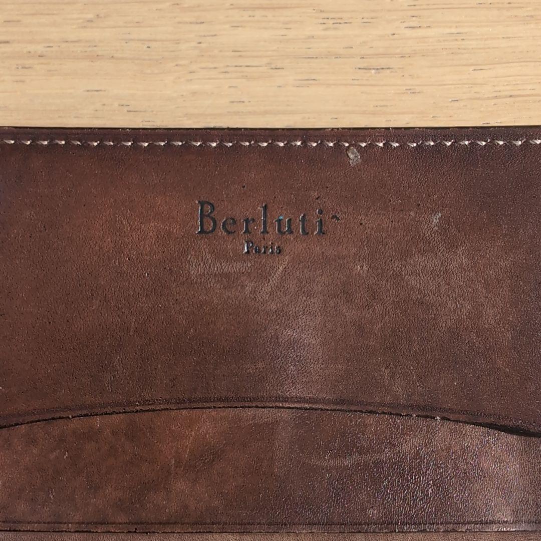 Bertini 名刺入れ ブラウン カリグラフィー