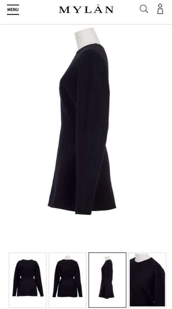 定価約10万円 一瞬で売り切れMYLAN カシミヤ混ニットドレス 美シルエット