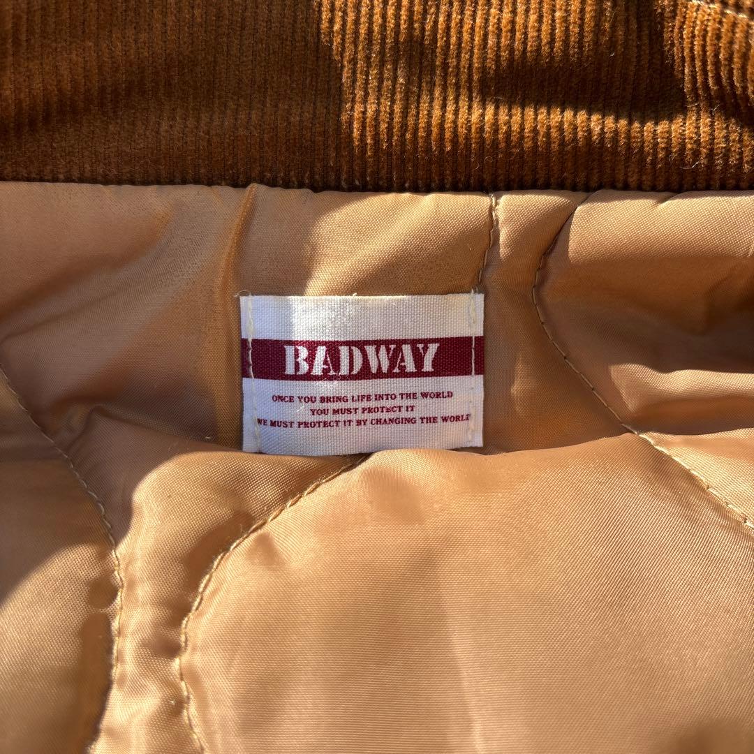 ジャケット・アウター BADWAY Corduroy stadium jumper