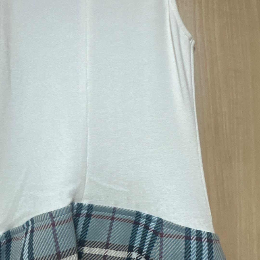 専用モテワンピ　上品　可愛い　バーバリーたチェックノースリワンピ38