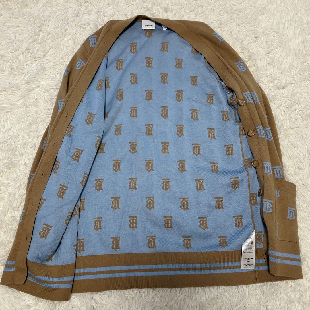 専用！バーバリー TBモノグラム カーディガン TB モノグラム ロゴ シルク混