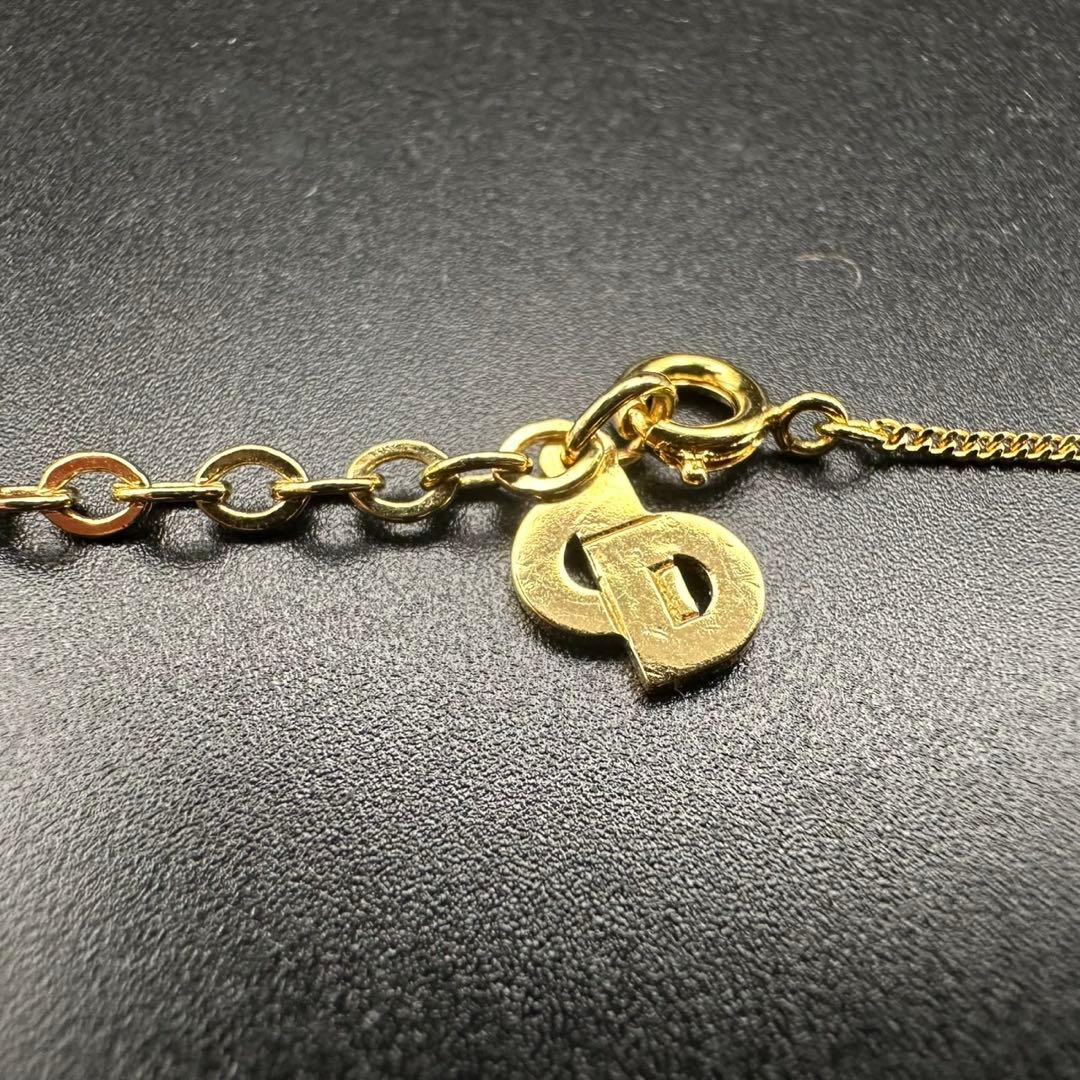 極美品✨　Dior　ネックレス　CD ロゴ　ラインストーン　希少　刻印　1586