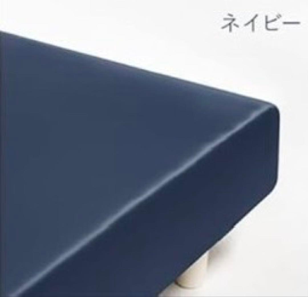 ココシルク シルク100% 25匁 クイーンサイズ ボックスシーツ ネイビー