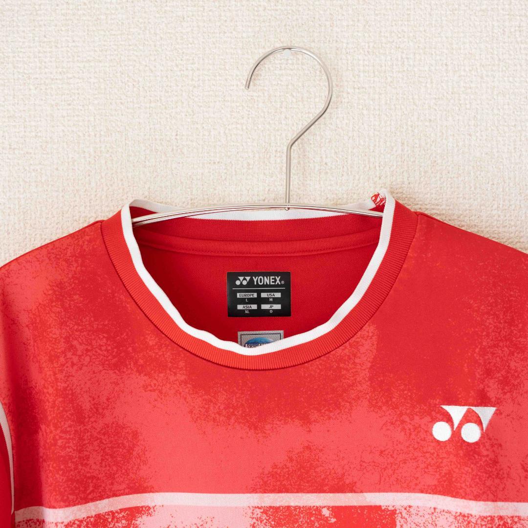 4*葉様 YONEX ゲームシャツ 柳井商工 背面 ユニ Oサイズ レッド (8