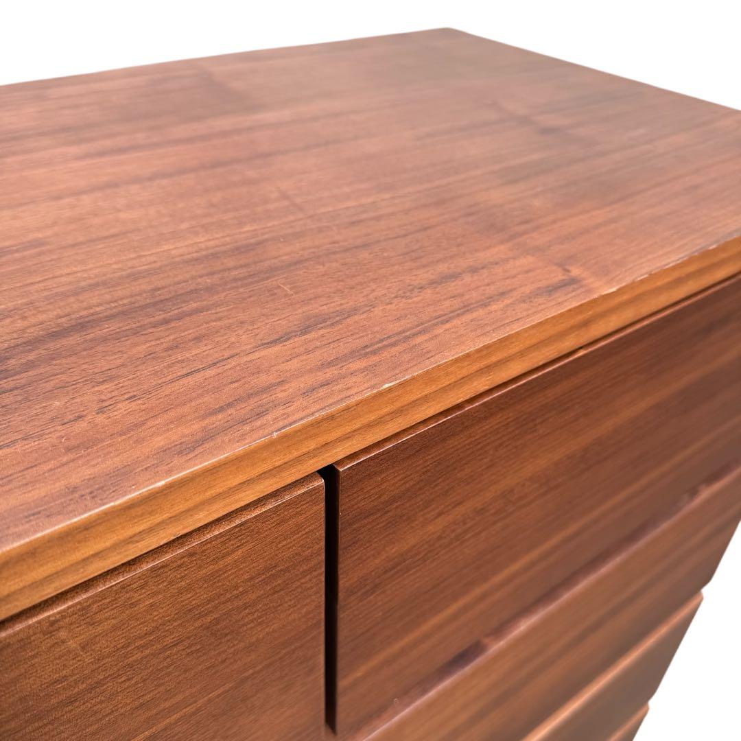 【美品】無印良品　チェスト ウォールナット 脚付 幅80cm タンス 収納 北欧