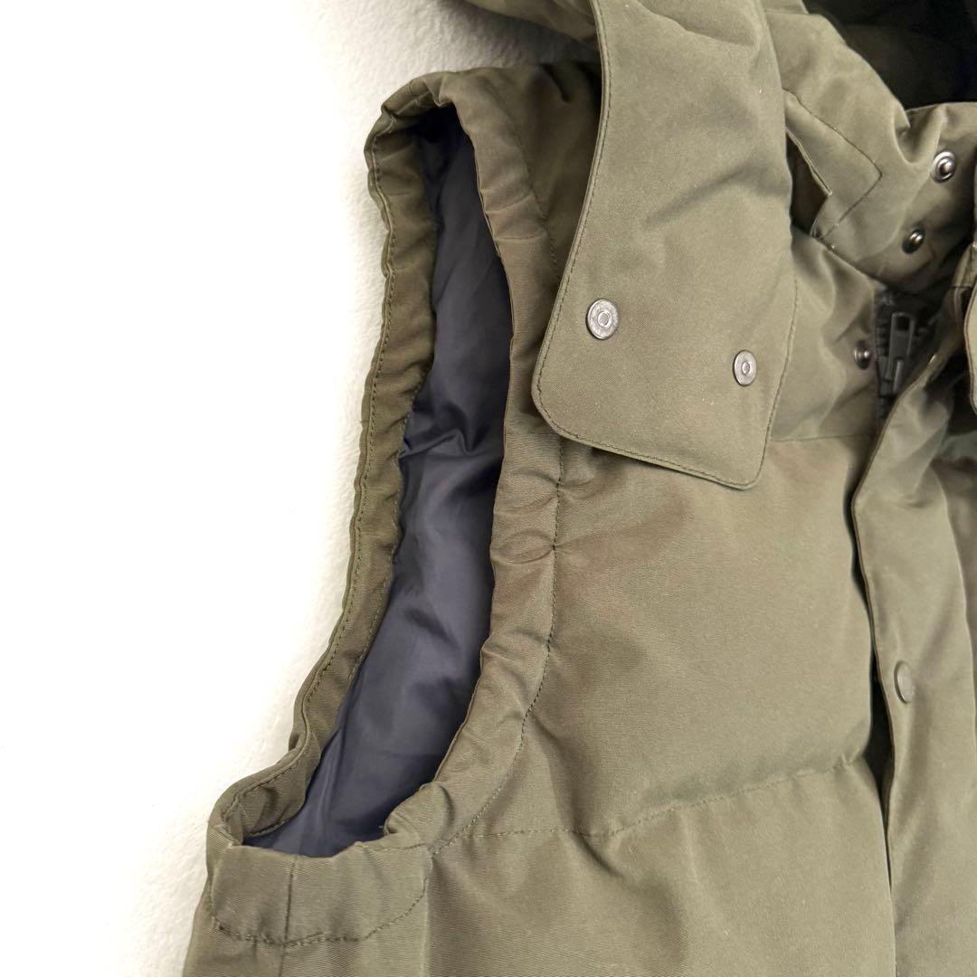 DANTON ダントン ダウンベスト 42 カーキ フード付き