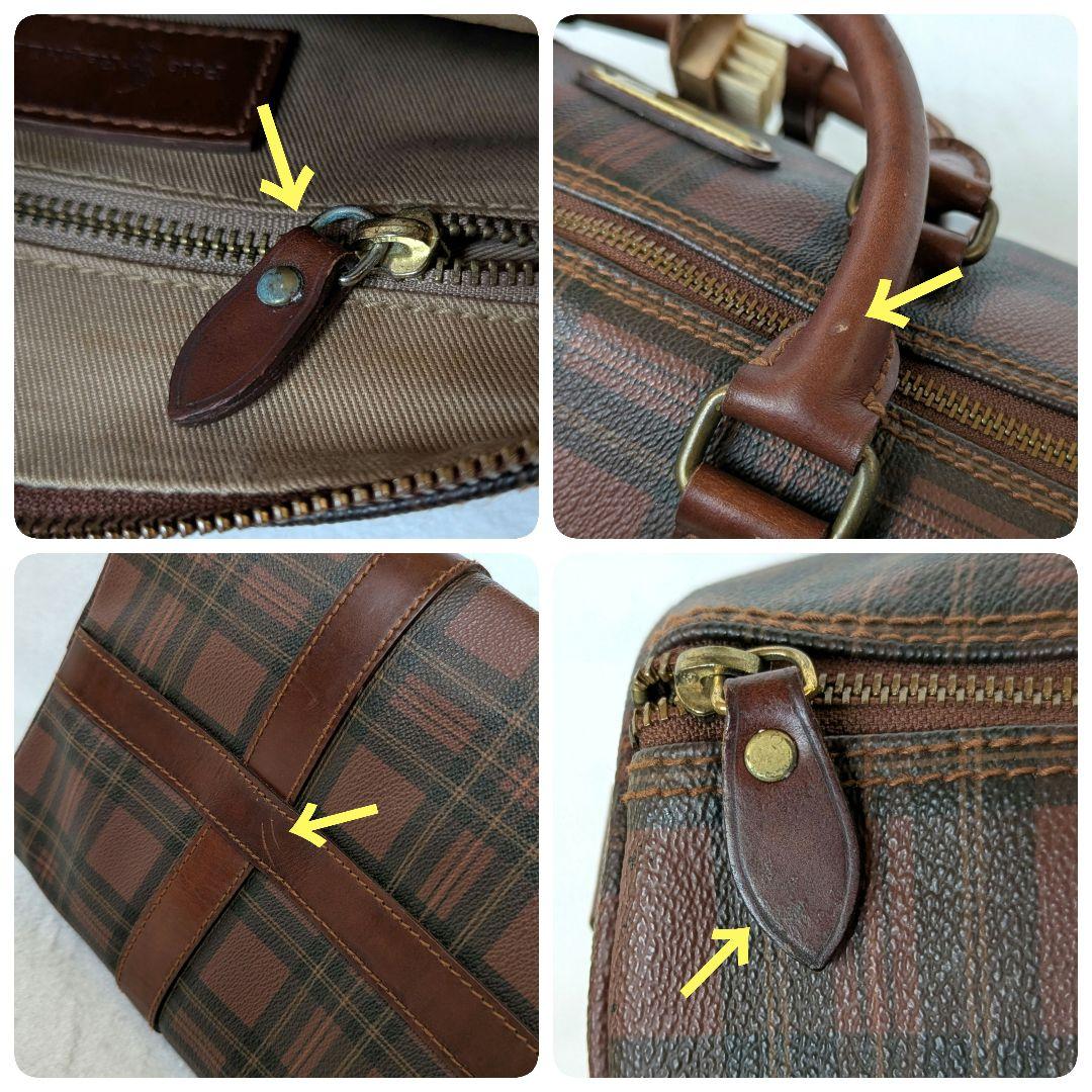 ポロラルフローレン ミニ ボストンバッグ PVC チェック　　♦ボルター♦