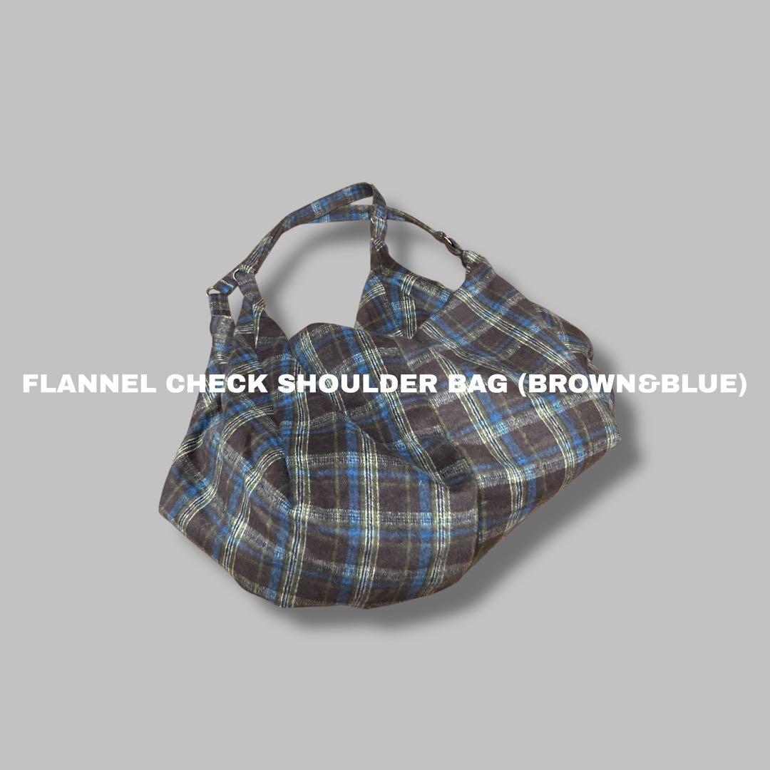 最終値下げ CHECK BAG (BROWN&BLUE) 3127B