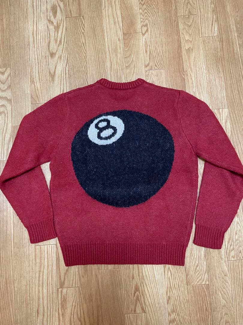 Stussy 8ボールデザイン ニットセーター L