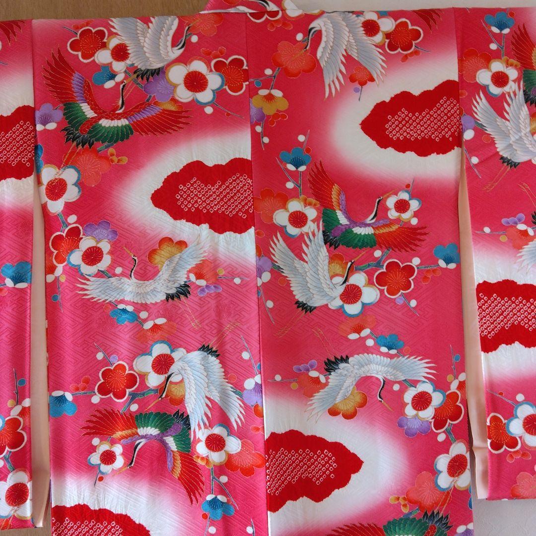 未使用　十三参り用着物　長襦袢　　袷　正絹　保管品