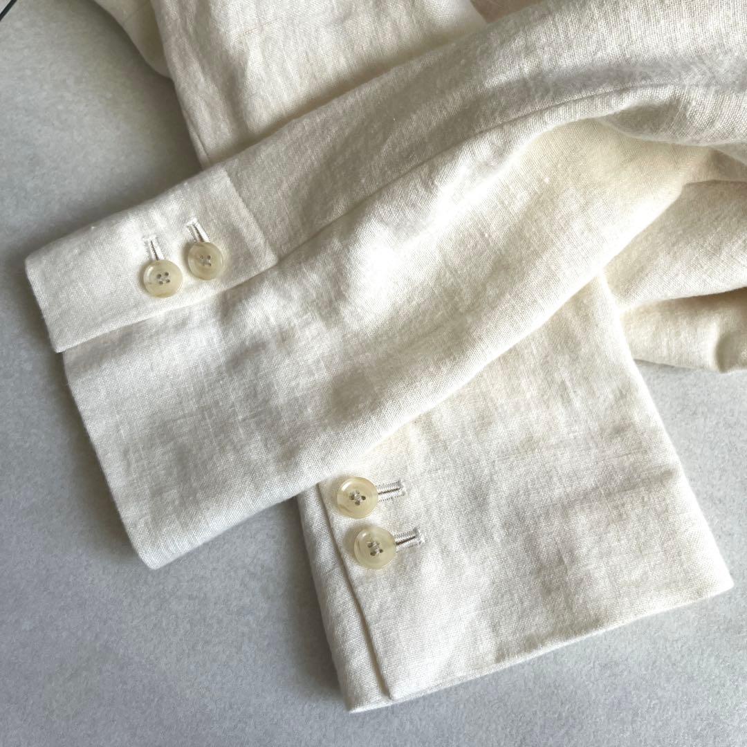 【未使用タグ付き】BABYLONE キャンバスリネンジャケット 麻100%