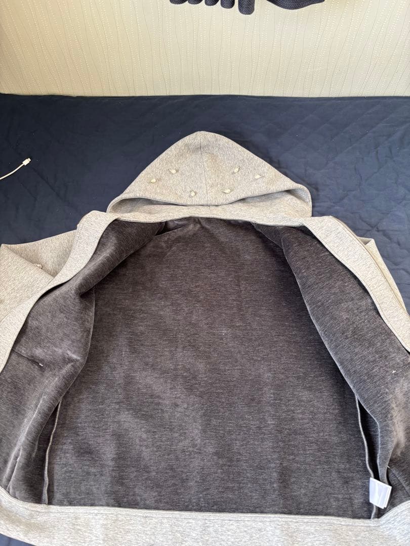 JOSE MOON パール装飾 ジップアップフーディー／スウェットパーカー