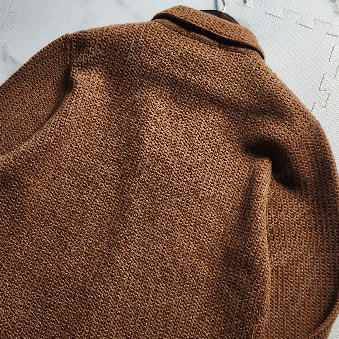 超美品✨総カシミヤ ラルディーニ XL テーラードジャケット ニット キャメル