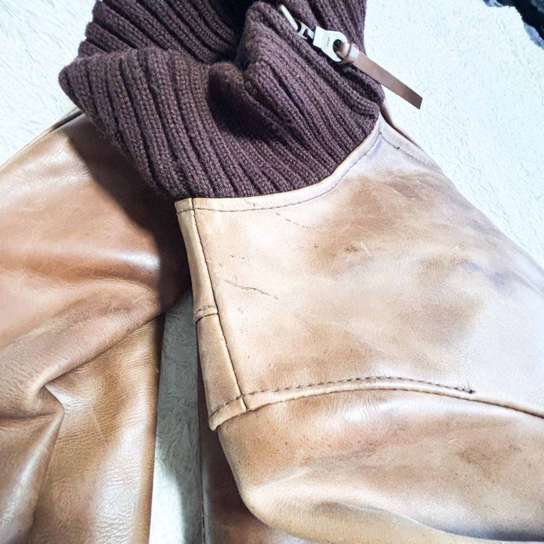 DEGNER デグナー 革ジャン バイカージャケット M ブラウン 本革