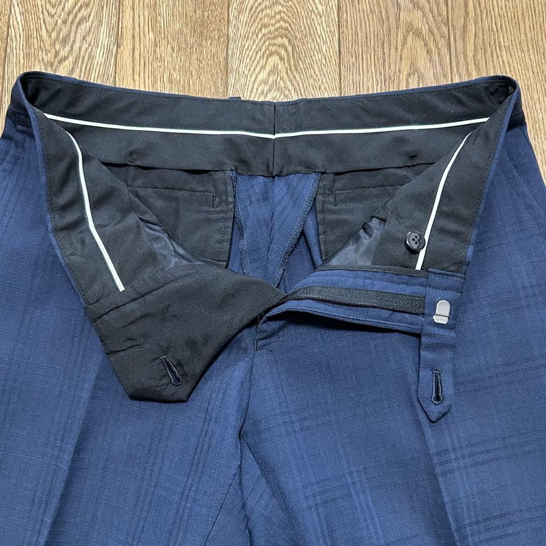 SUIT SELECT（スーツセレクト）　3ピーススーツネイビー　チェック柄