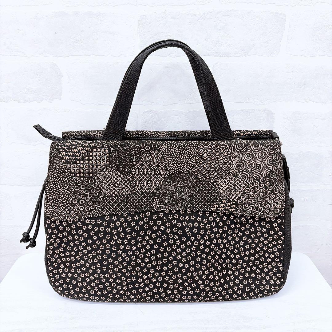 【shino】印傳 バッグ ショルダーバッグ ハンドバッグ 2WAY 柄