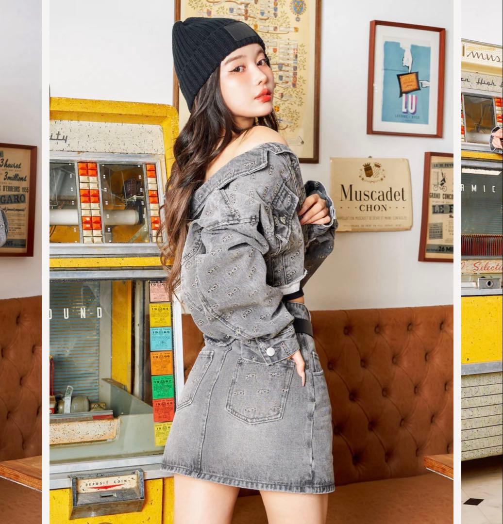 Darich ブラック デニムジャケット フリーサイズ