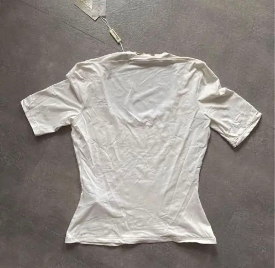 新品タグ付 Blumarine ロゴ刺繍 Tシャツ 38 イタリア製 希少