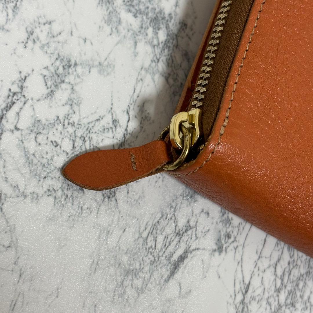 IL BISONTE イルビゾンテ　ブラウン　長財布　ラウンドファスナー