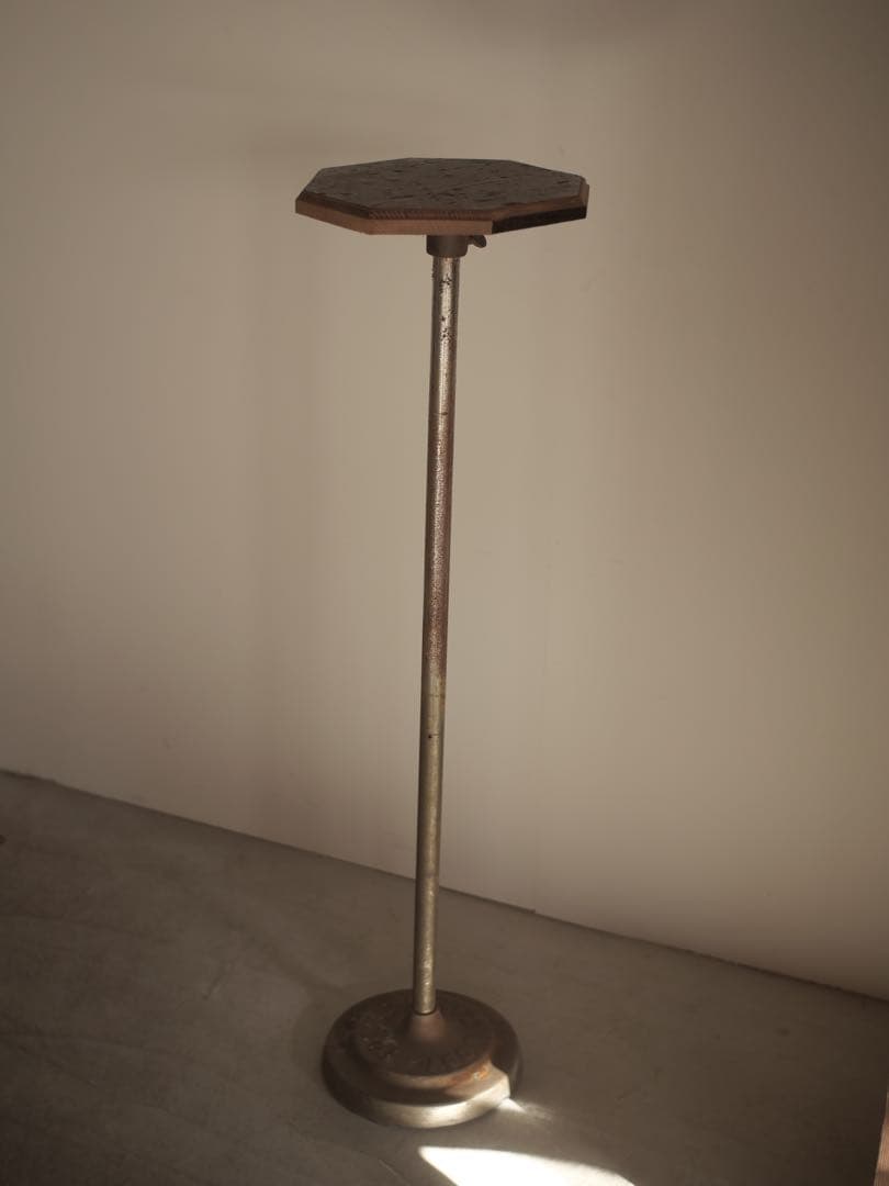 ②ハイテーブル　テーブル　机　花台　台　古家具　古道具　アンティーク　昭和レトロ