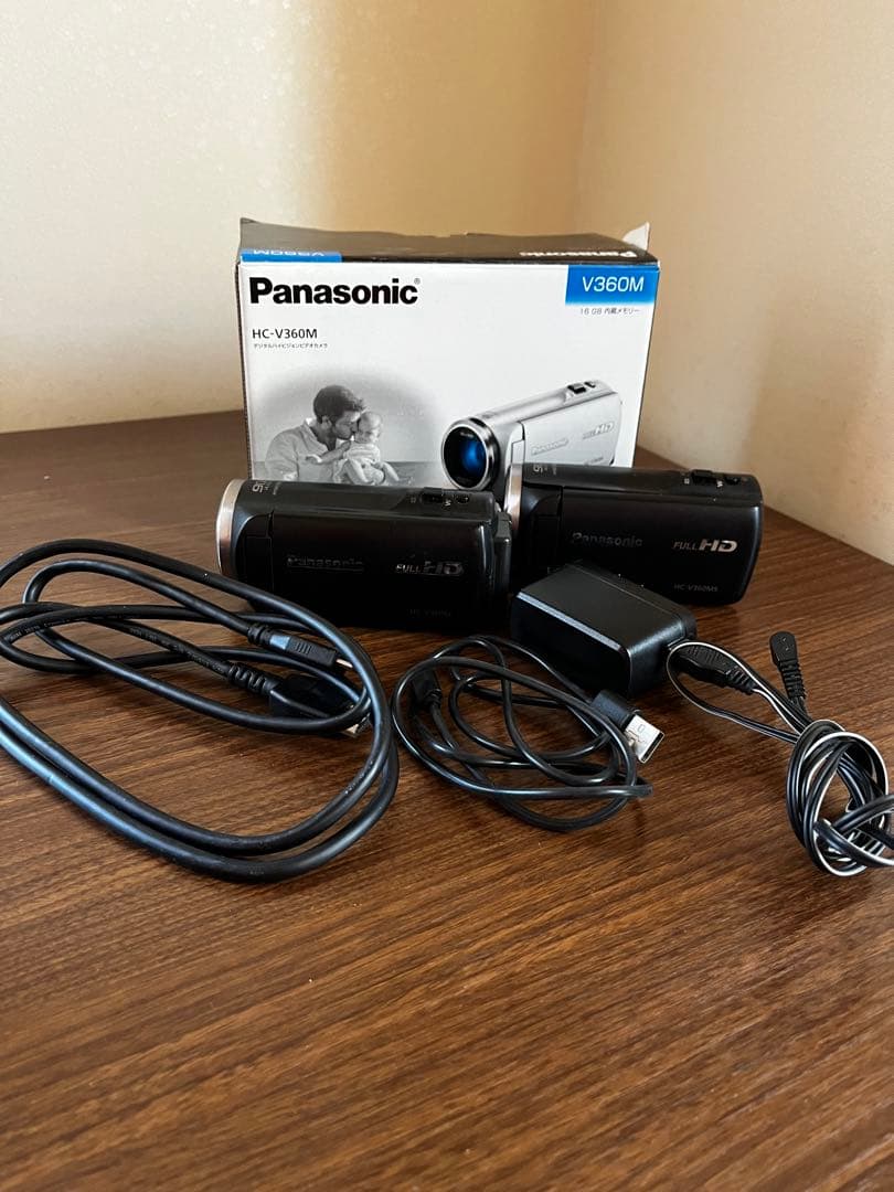 『2台』パナソニック ビデオカメラ V360M V360MS高倍率90倍ズーム