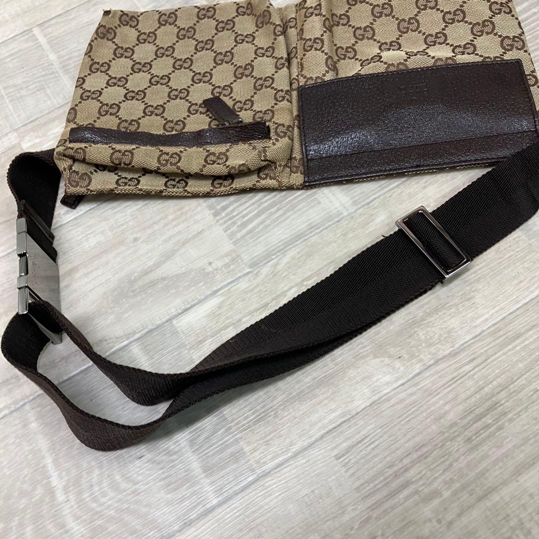 GUCCI グッチ GGキャンバス ボディバッグ ウエストバッグ 28566