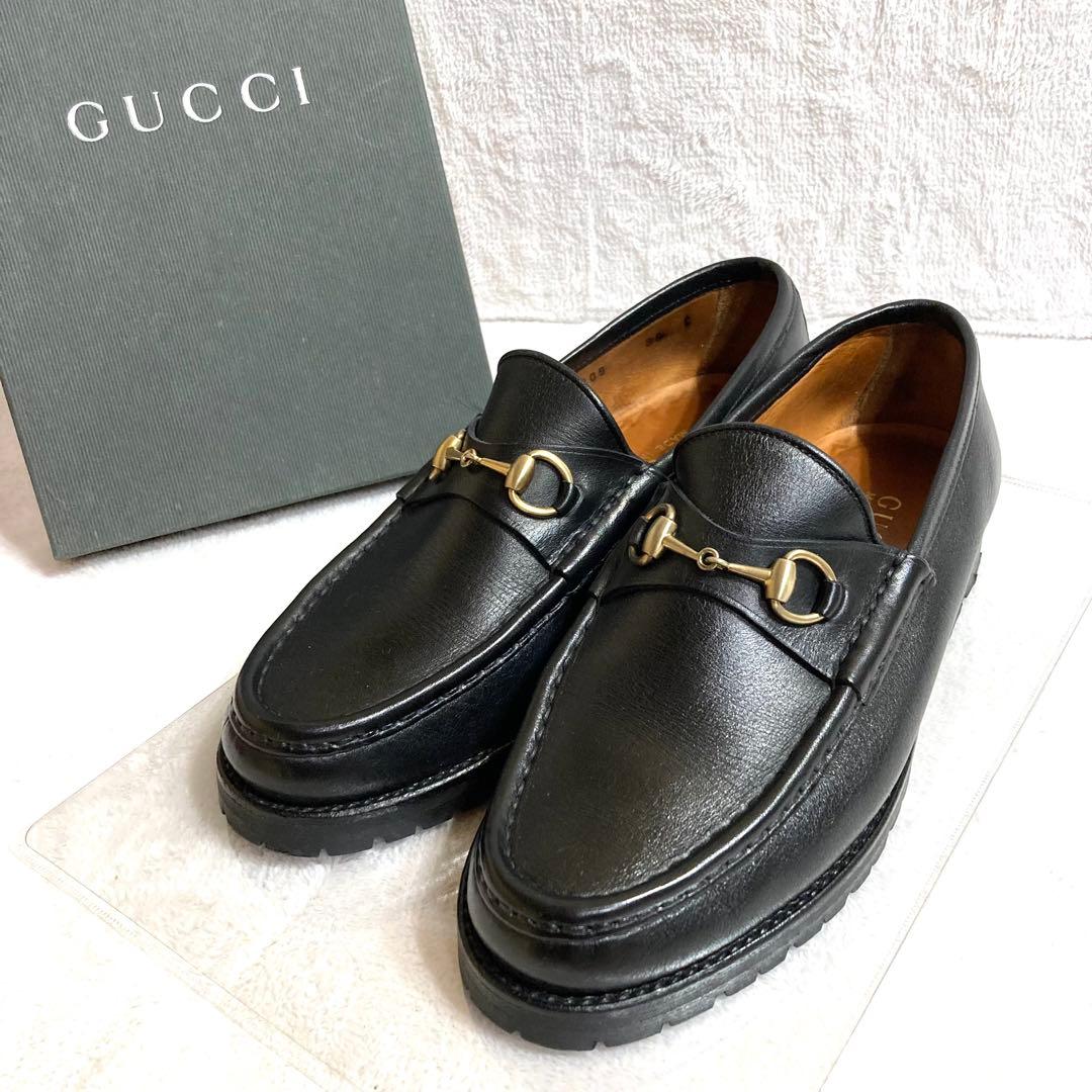 ✨極美品✨　グッチ　ローファー　ホースビット　黒　23