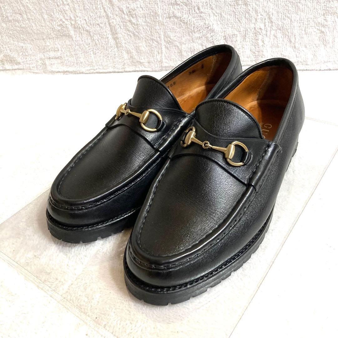 ✨極美品✨　グッチ　ローファー　ホースビット　黒　23
