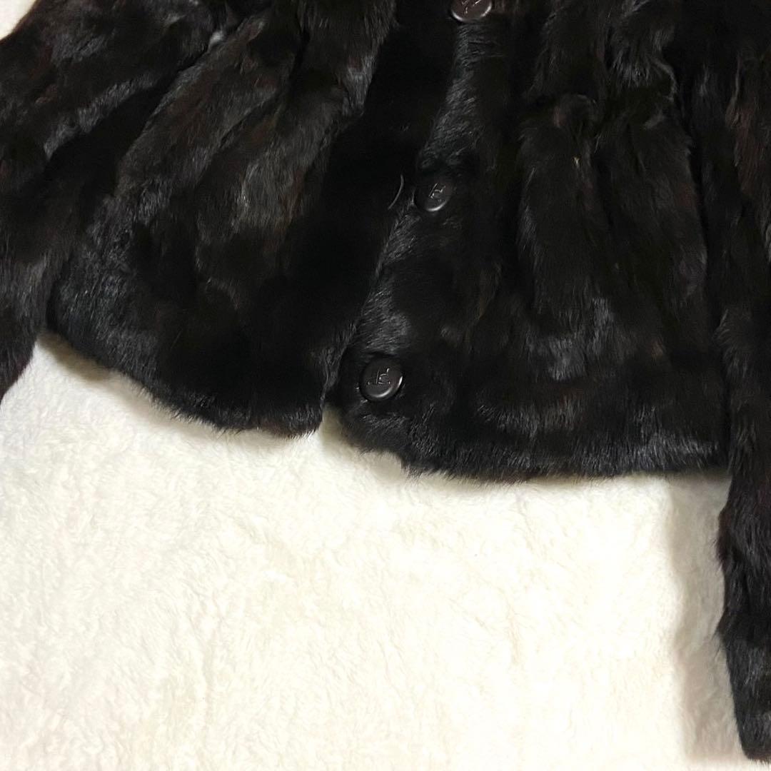 【美品】 クレージュ 本毛皮 ジャケット サイズ36
