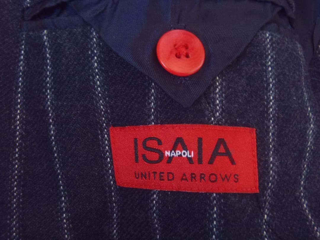 ISAIA イザイア カシミア混 ウール ジャケット ネイビー 46 Used