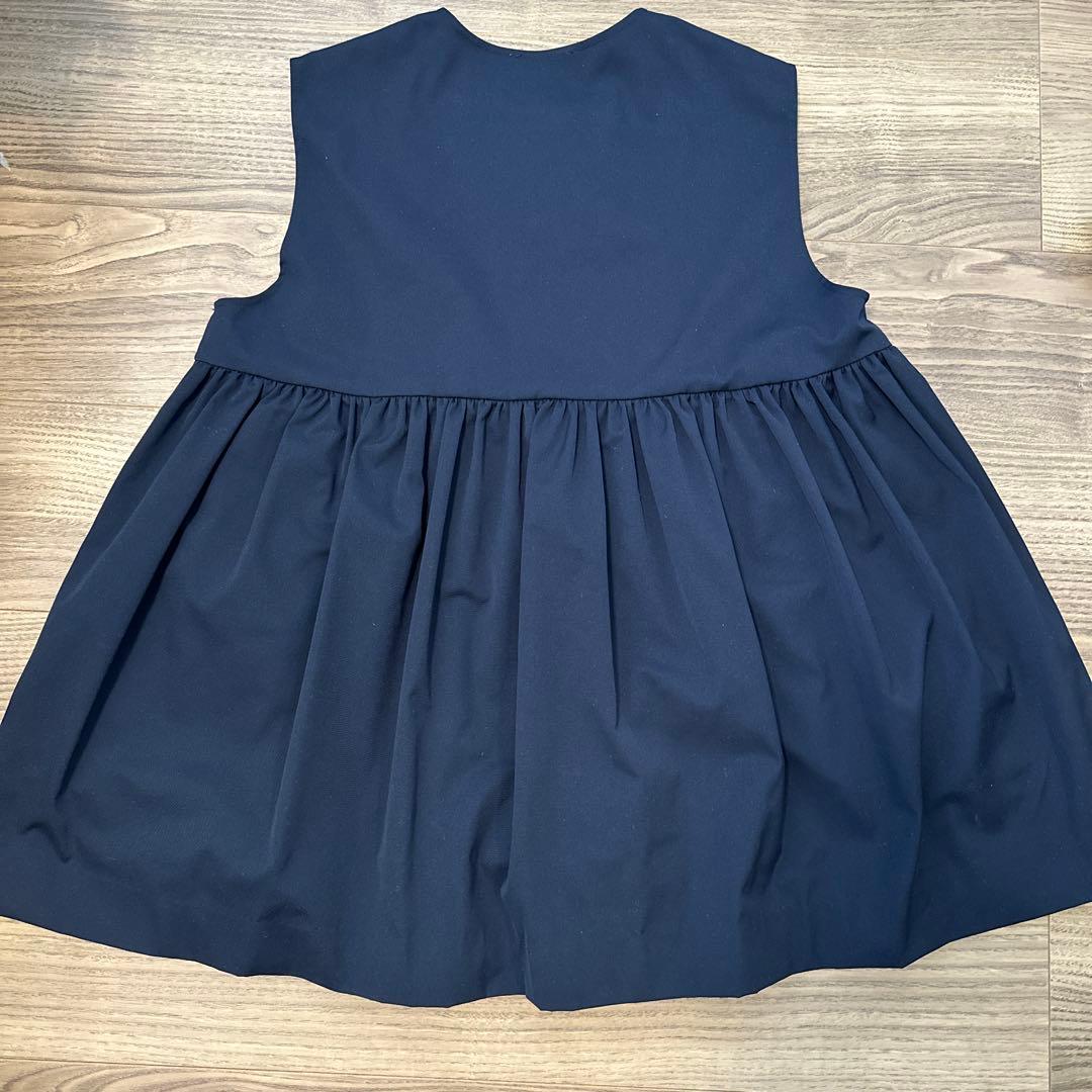 美品♡yori ヨリ ダブルフリルジレ ベスト 38 ネイビー