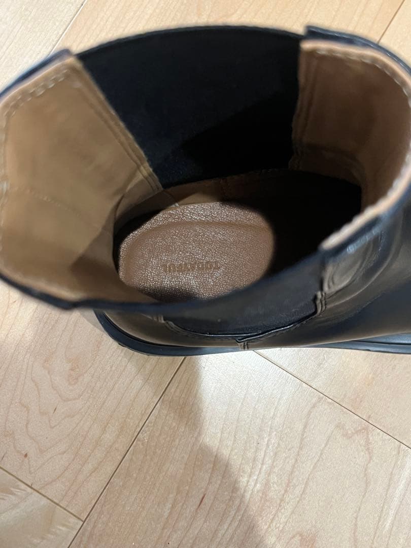 TODAYFUL Leather Middle Boots 38 サイドゴア