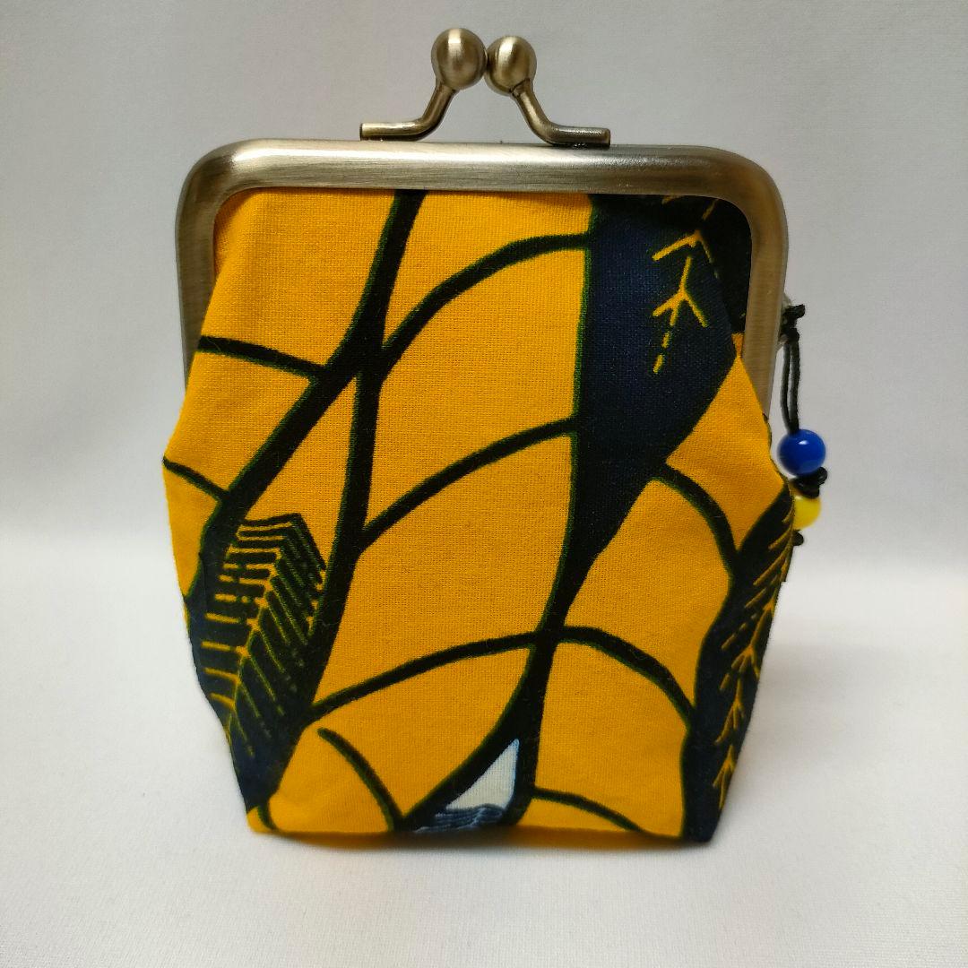 アフリカンレジ袋タイプエコバッグ　アフリカ布チビサークル