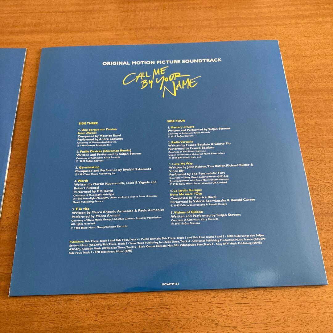 Call Me By Your Name☆君の名前で僕を呼んで ☆レコード