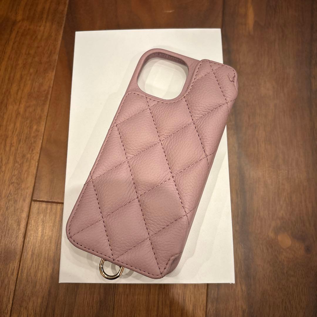 DEMIU キルティング iPhoneケース ライラック