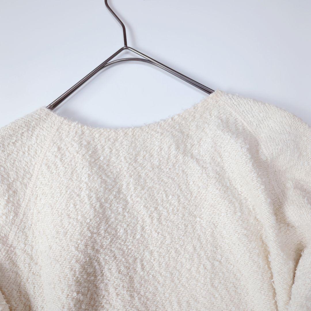 ババグーリ 22AW コットンループ ワイドカットソー 白 ヨーガンレール