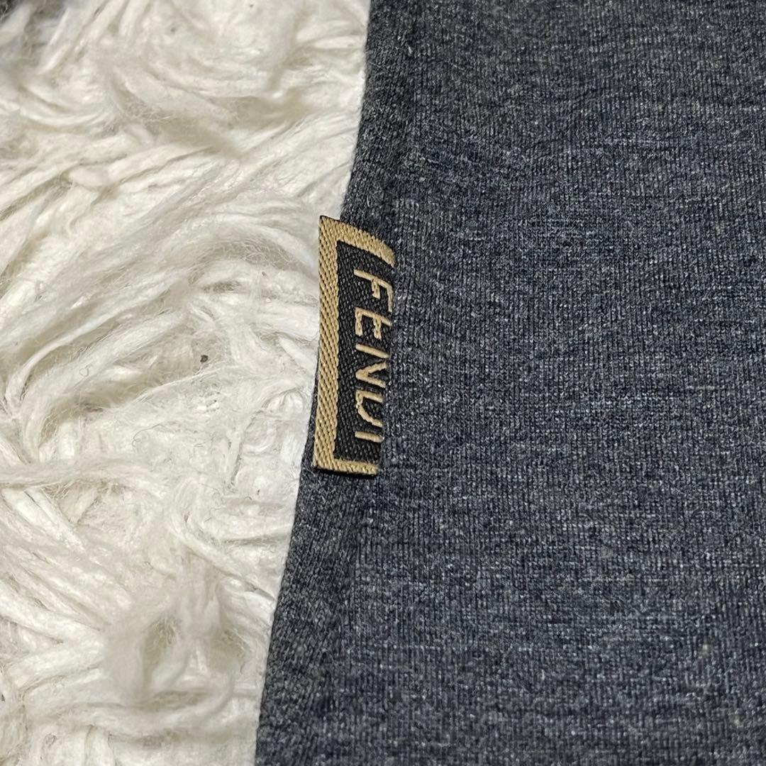 【1841】 FENDI ブランドロゴ 派手 長袖Tシャツ トップス