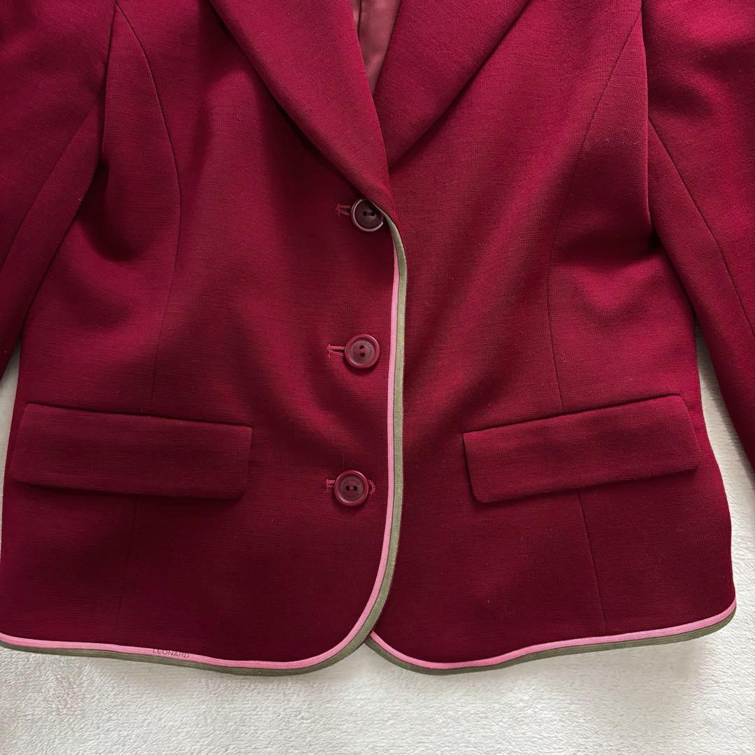 LEONARD テーラードジャケット　ウール　赤　11AR