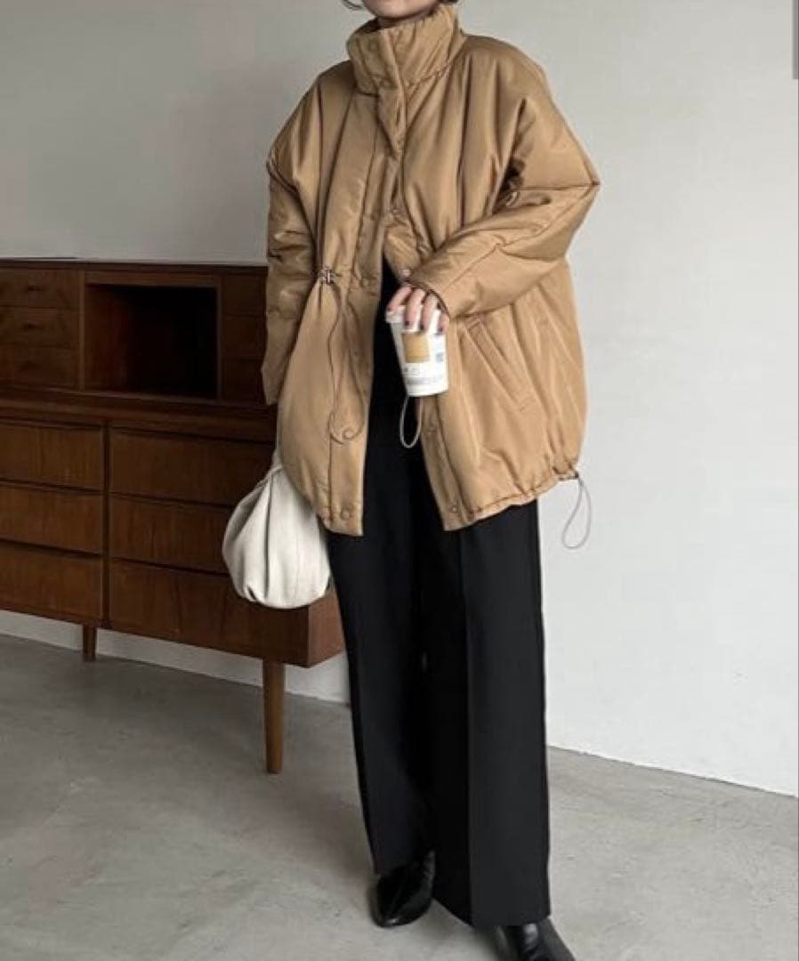 CAPRICIEUX LE'MAGE ドロストミドルコート ベージュ