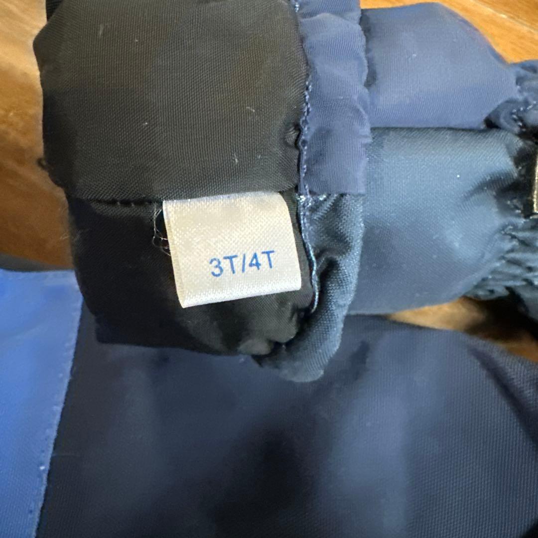 BURTON 子供用スキーウェア 4T ネイビー/ブルー 手袋セットキッズつなぎ