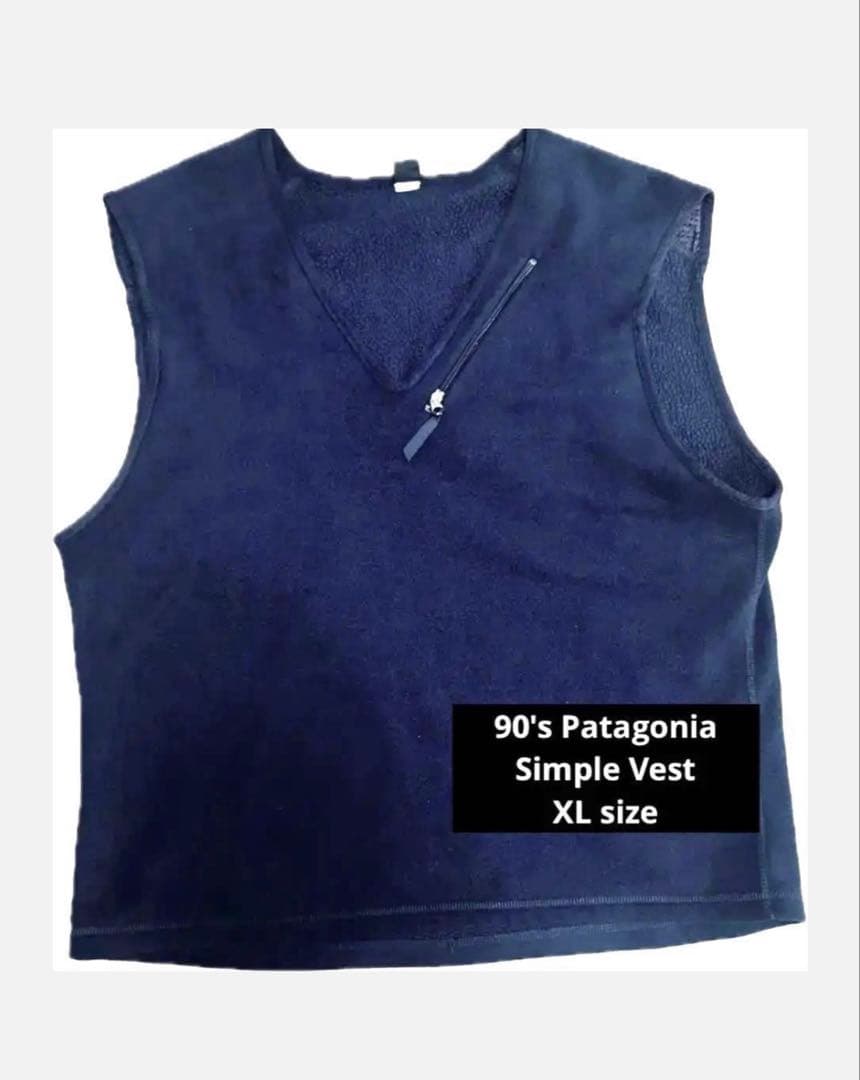 瞬*勢様 90s Patagonia Simple Vest Navy XLシン