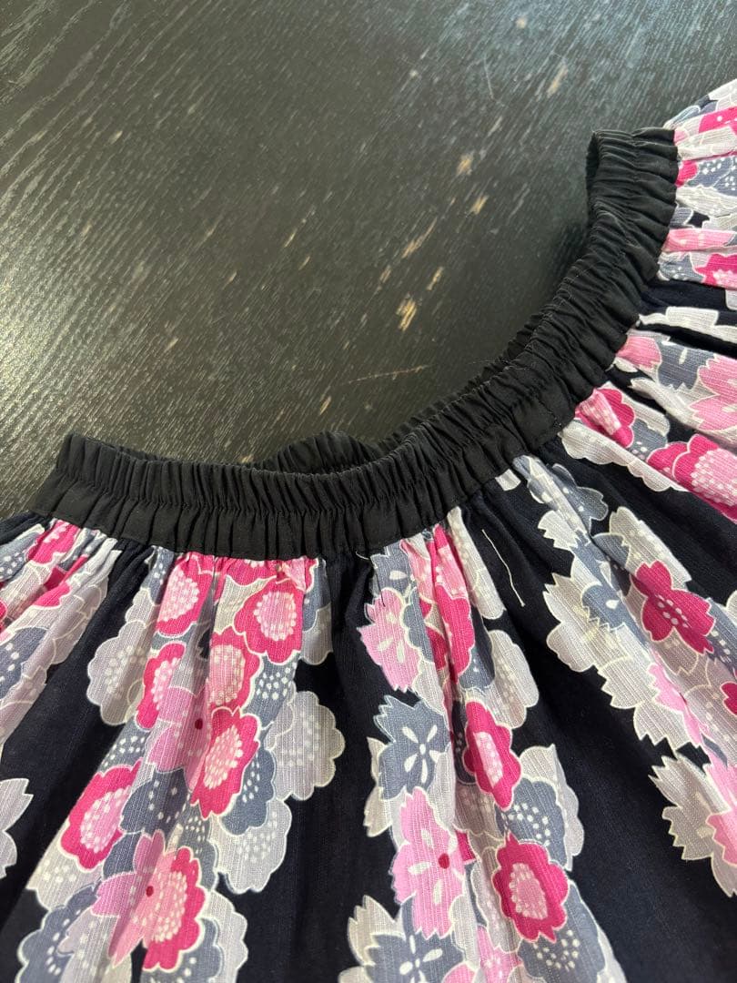 rowa's 浴衣ドレス 黒ピンク 兵児帯 地雷ギャル 姫ギャル y2k