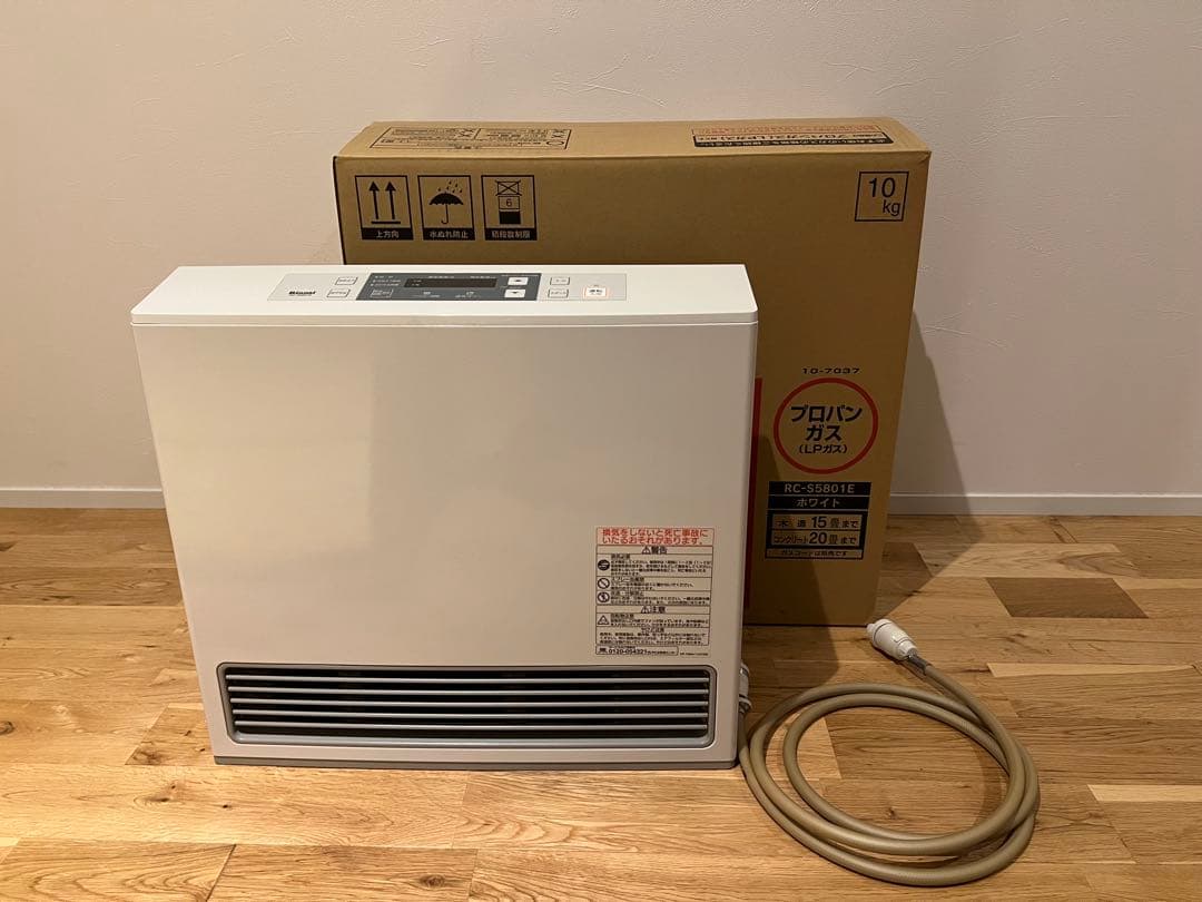 美品！リンナイ ガスファンヒーター RC-S5801E LPガス用 ガスコード付