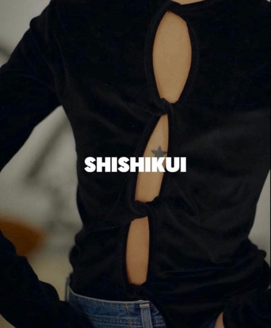 SHISHIKUI シシクイ　ツイスト　ベロア　ネイビー