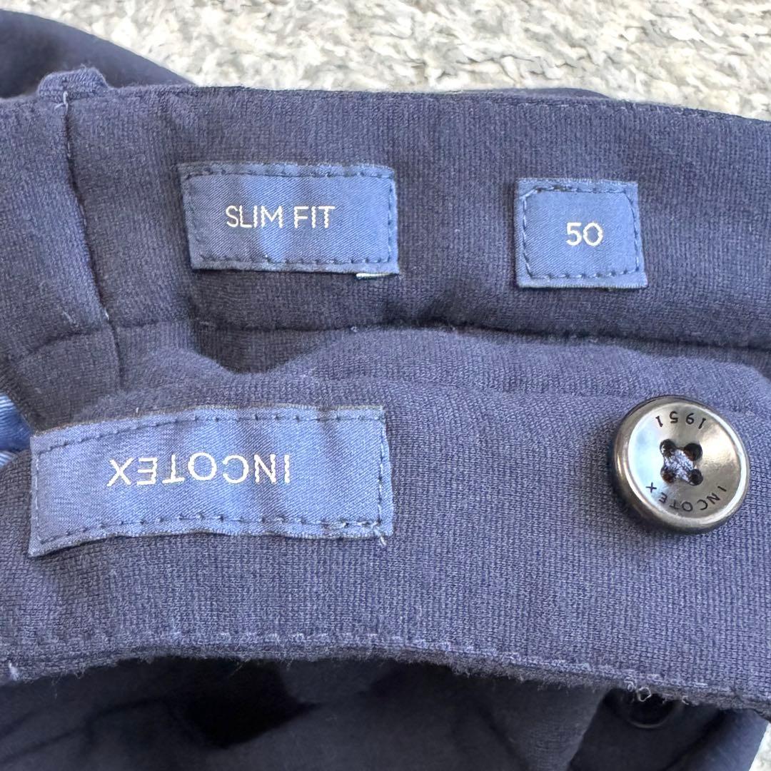 定価3.9万 インコテックス ハイコンフォート ジャージー ノープリーツ パンツ