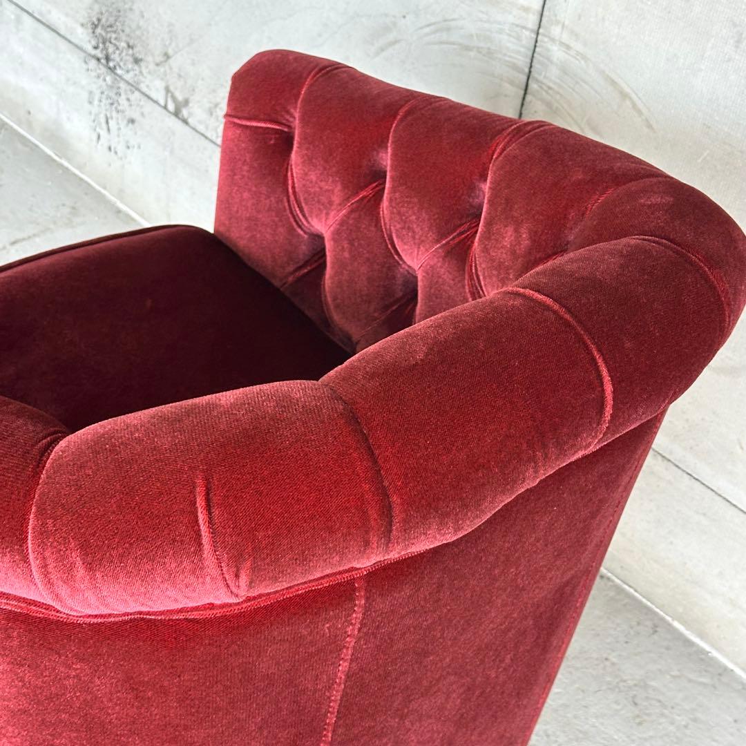 c*m様 ★VINCENT★チェスターフィールド 1Pソファ ベルベット アンテ