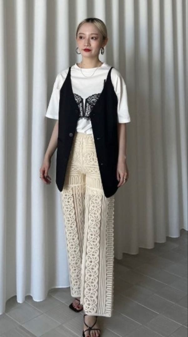 ameri 3WAY PIN TUCK LAYERED VEST2点SET❣️