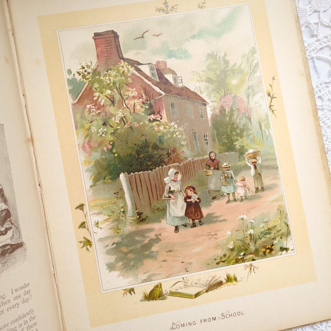 あき 超稀少1893アンティーク絵本 ヴィクトリアン 児童書 洋書古書