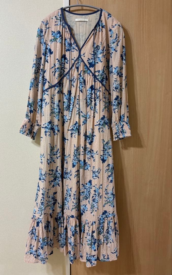 値下げ⭕️Cotton Rayon Flower Print Piping S