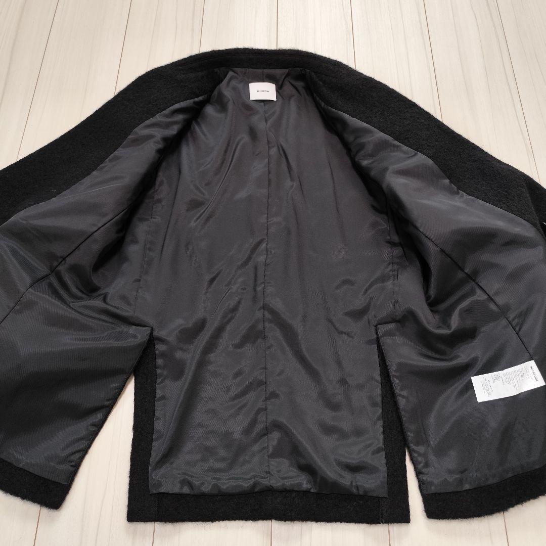 美品 MIESROHE シャギーダブルブレストジャケット ブラック サイズ1